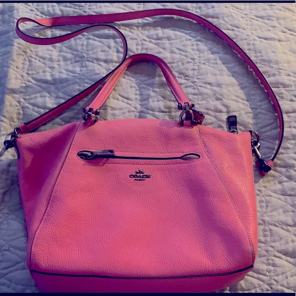 Coach Purse. Beautiful Hot Pink Color With Zipper Ope… Gem